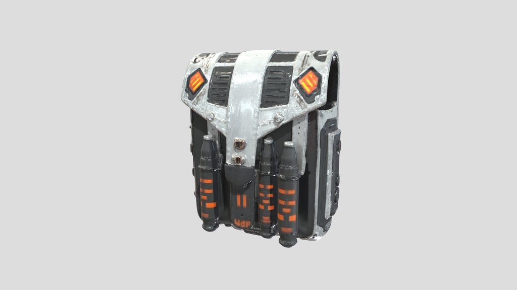 Futuristic Cyberpunk Ammo Pouch