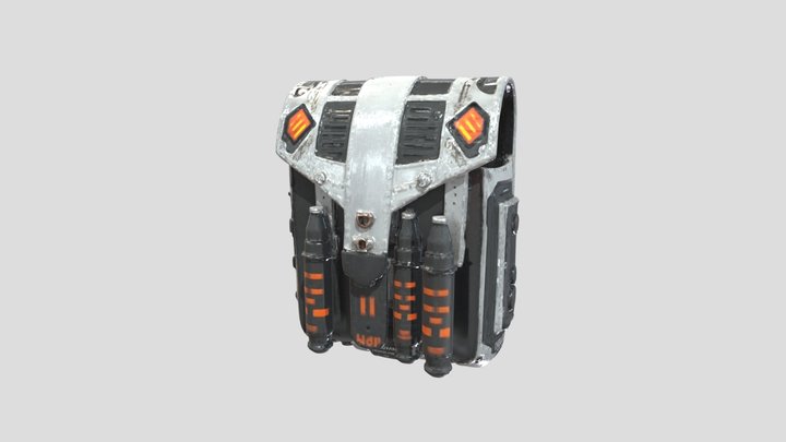 Futuristic Cyberpunk Ammo Pouch – Modelo 3D gratuito STL