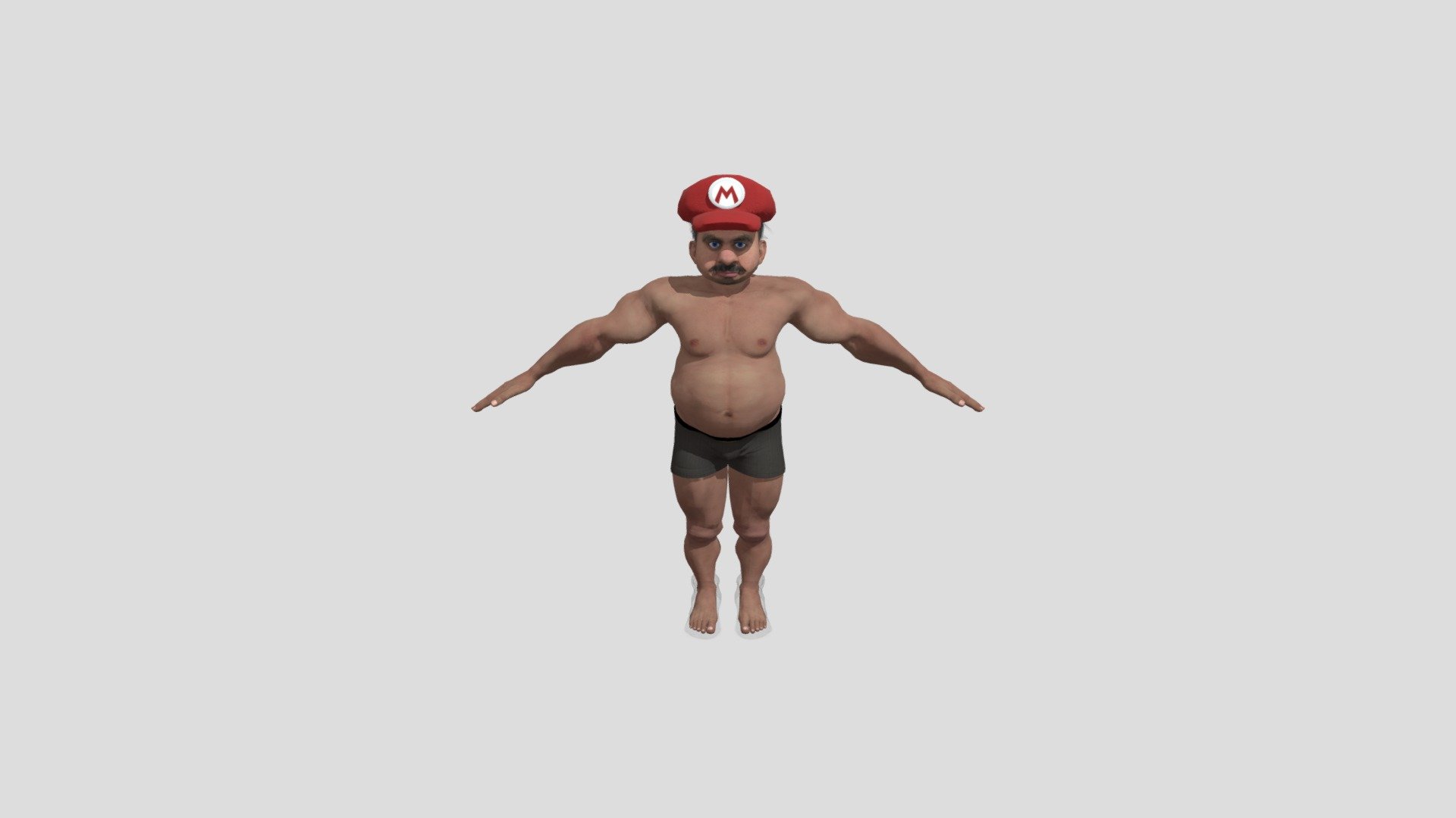 shirtless realistic mario - Download Free 3D model by Mayor Shellbourne ...