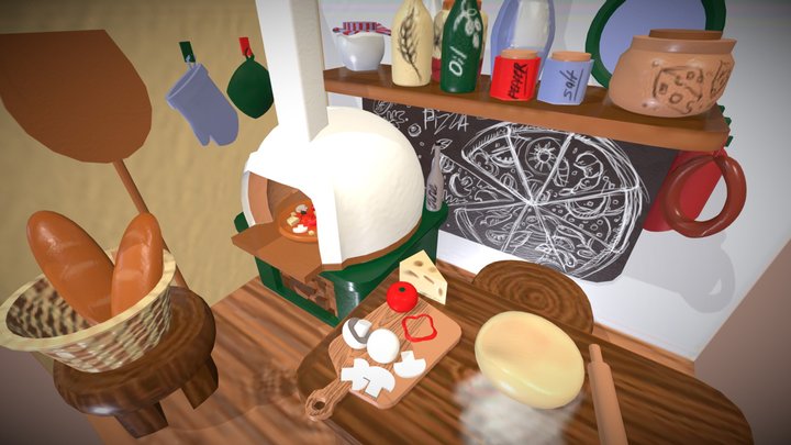 Pizzeria corner 3D Model