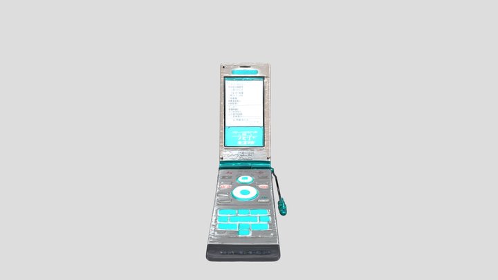 Retro Flip Phone Design 3D Model