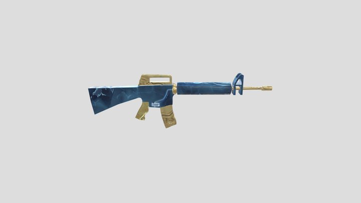 M16 Gold skin 3D Model