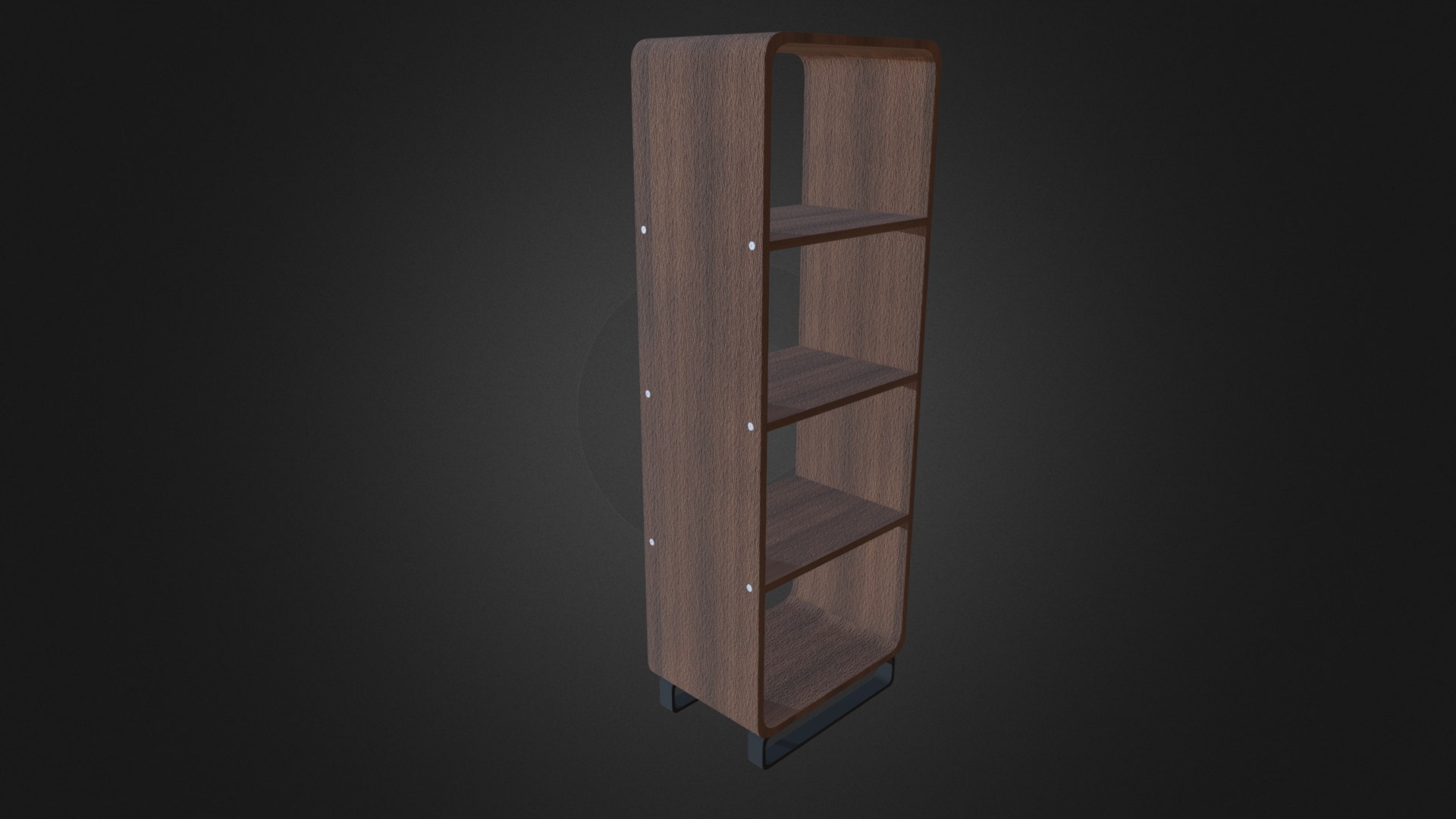3D model Office Shelf Unit - This is a 3D model of the Office Shelf Unit. The 3D model is about a wooden chair with a black background.
