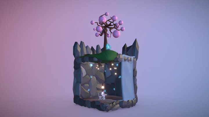 Cave Cubeworld 3D Model