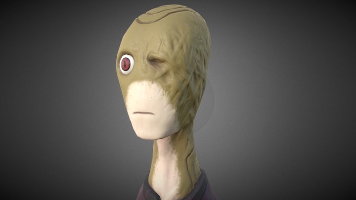 Alien Head (Texturing Assignment 02) 3D Model