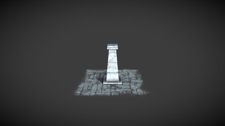 Stone Pedestal 3D Model