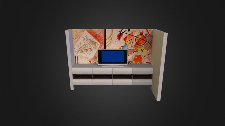 mueble living ivana 3D Model