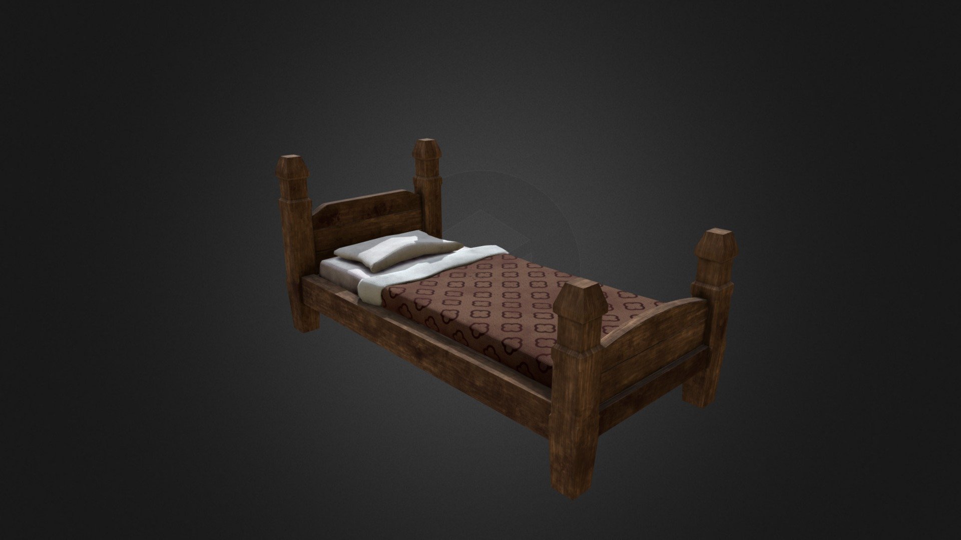 Medieval Bed - 3D model by Fenes.Octavian.Romulus (@Fenes.Octavian) [75e904d]