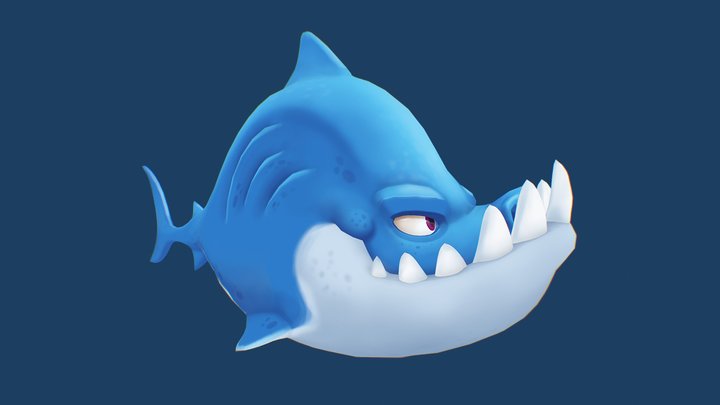 Angry Shark 3D Model