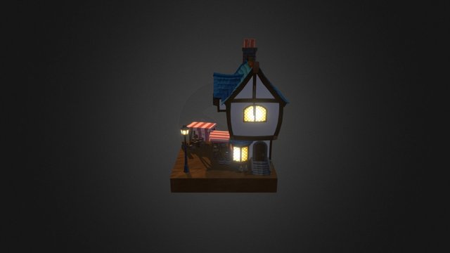 Medieval Market House 3D Model
