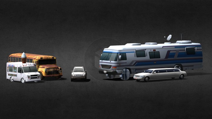 Cars & Vehicles Pack Set 2 (Unity3D) 3D Model