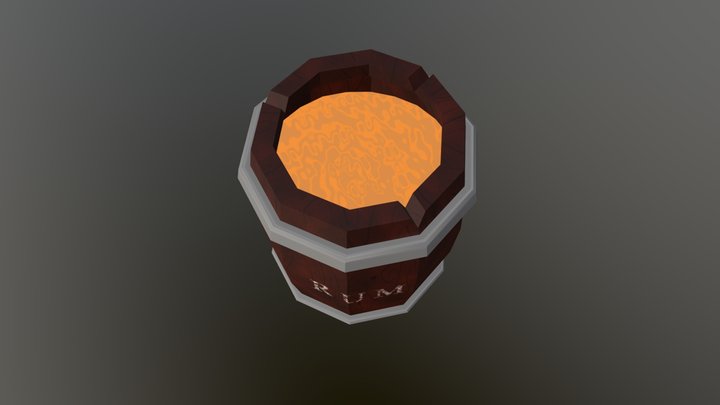 Rum Barrel (open) - Laura Connor 3D Model