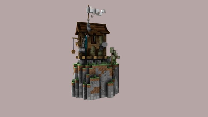 Minecraft Solo House 3D Model