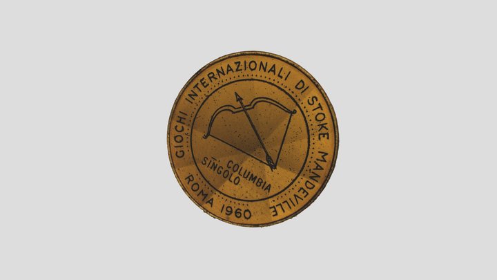 Gold Medal, Rome 1960 Paralympics 3D Model