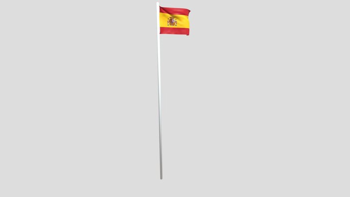 Bandera España Animada 3D Model