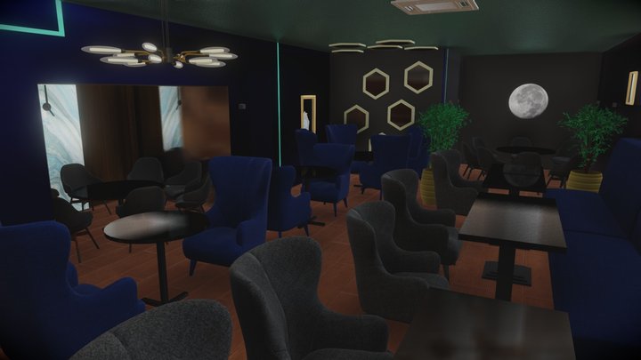 Restaurant Empty1 Colors 3D Model