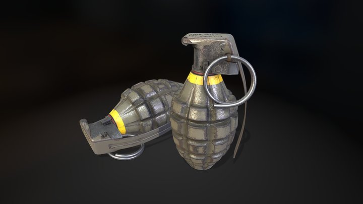 Mk 2 Grenade 3D Model