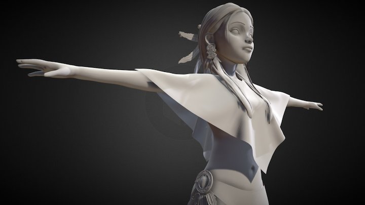 Stylized Female 3D Model
