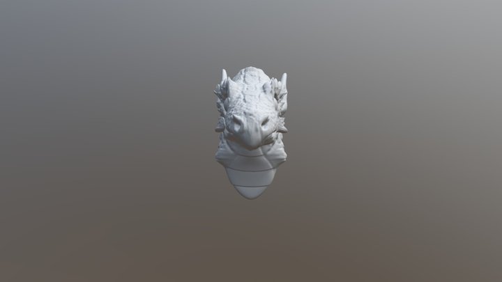 Young Dragon Bust 3D Model