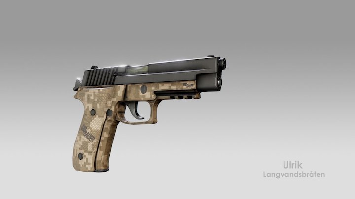 Sig Sauer P250 (Anim) 3D Model