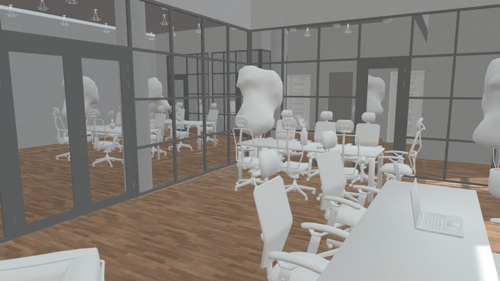 3D Interior Office Design 3D Model