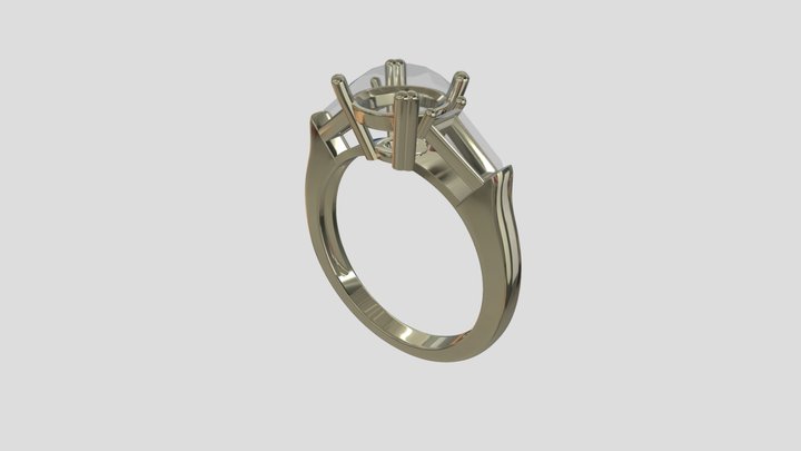 AHR045 goldring wedding engagement luxury – Free 3D Model STL