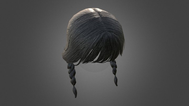Black hair test 2 3D Model