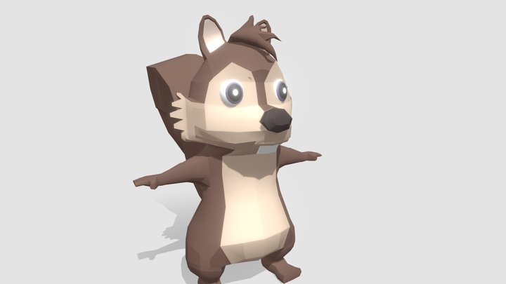 Chipmunk_LowPoly 3D Model