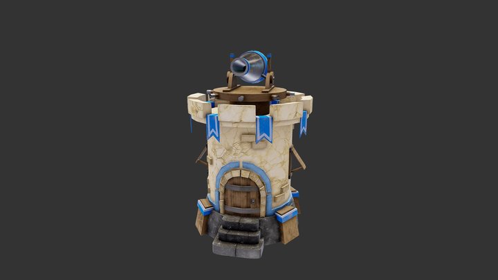 Cannon tower 3D Model