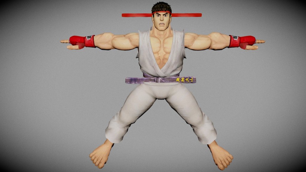 3D model Street Fighter VI - Ryu S2 VR / AR / low-poly