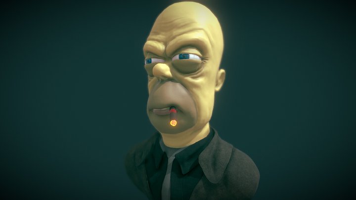 Homer Mafia (LowPloy) 3D Model