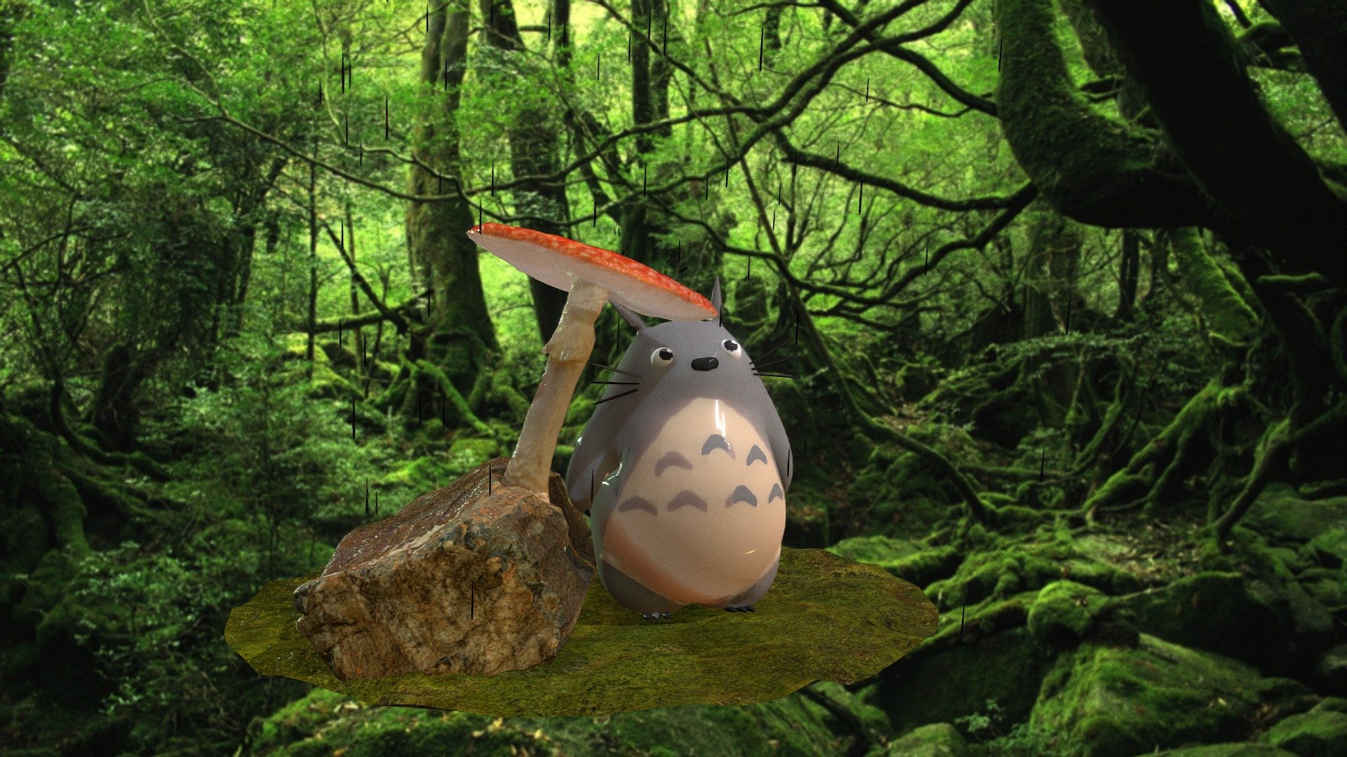 Ghibli Totoro Spirit Of The Forrest Download Free 3d Model By Solidism Ge Yu c7