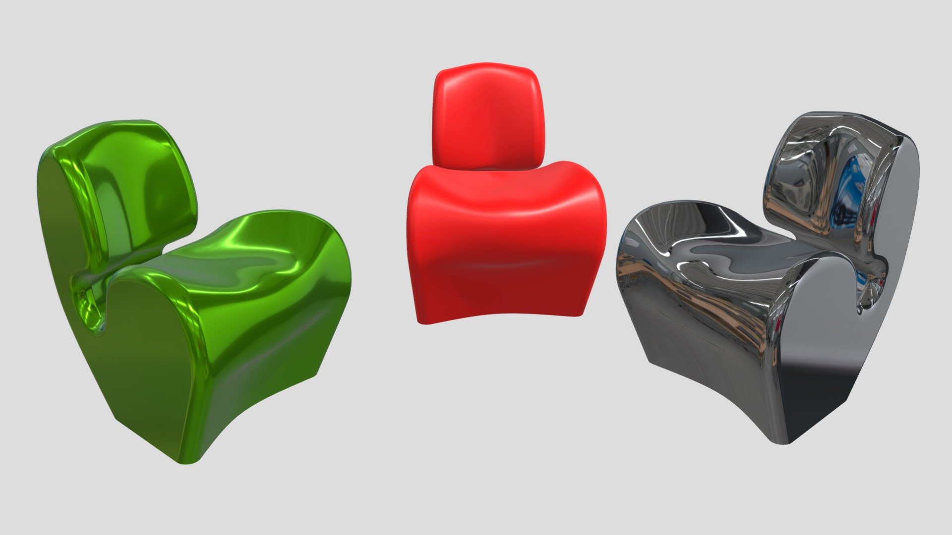 Little Heavy Chair by Ron Arad 3D model by Fede (fedemergent