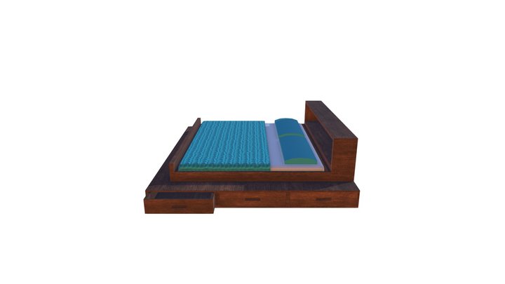 Platform Bed_King 3D Model