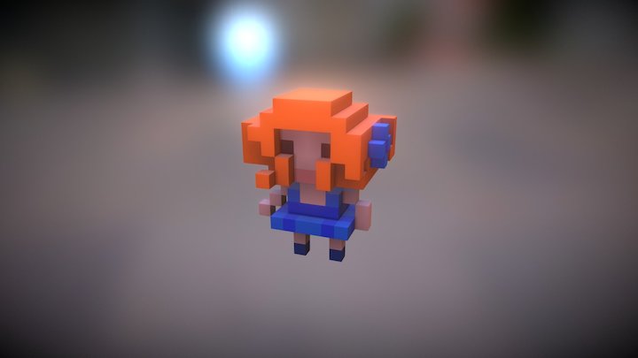 Woxel Girl 3D Model
