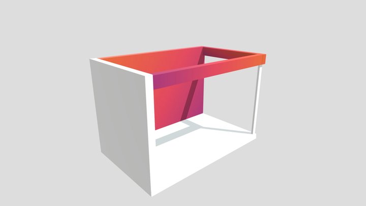 Simple Booth Gradient Orange To Purple 3D Model