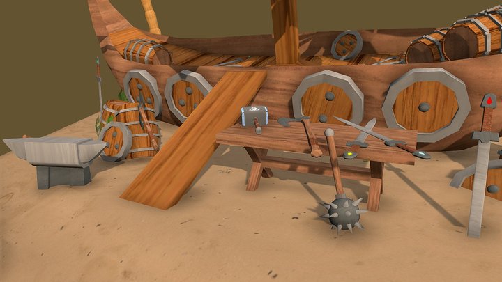 DAE Bazaar Retake - The Viking Forge 3D Model
