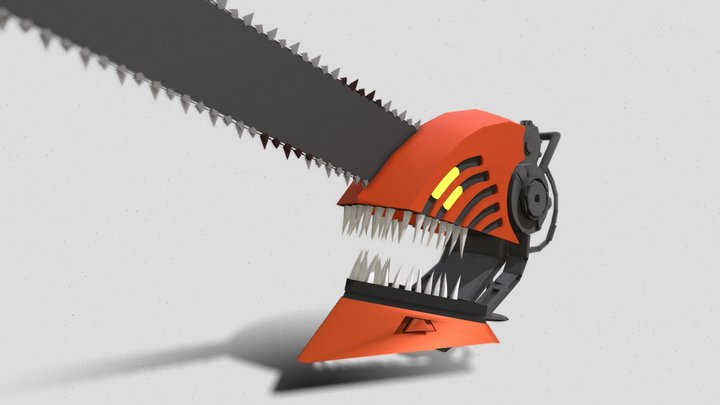 chainsaw man head 3D Model