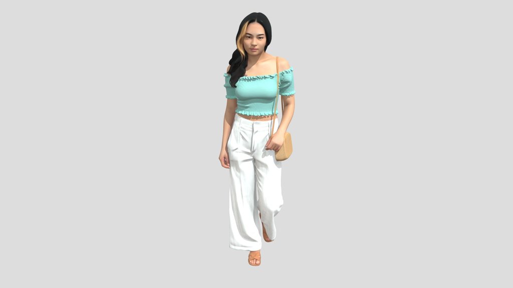 Turquoise Off-Shoulder Summer Ensemble