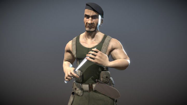 Jack O'Hara (Commandos) 3D Model