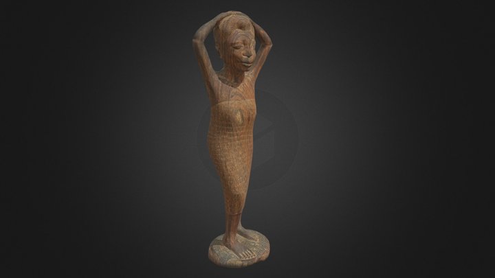 African Woman's Sculpture 3D Model