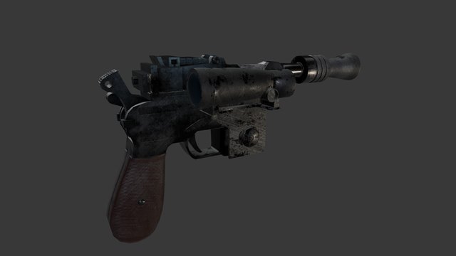 Luke Skywalkers DL44 Blaster 3D Model