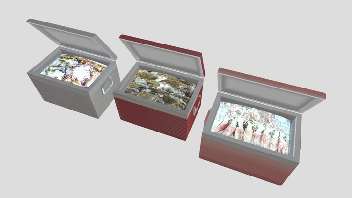 Avika Seafood Cooler Ver. 1 [low poly] 3D Model