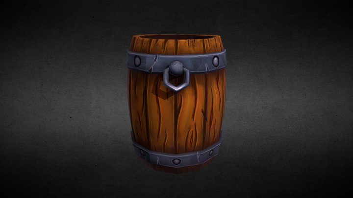 [Practice] Styliced Barrel 3D Model