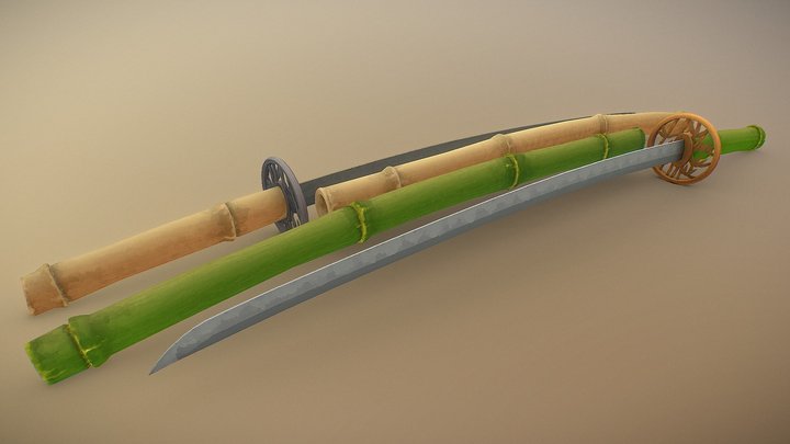 Stylized Katana 3D Model