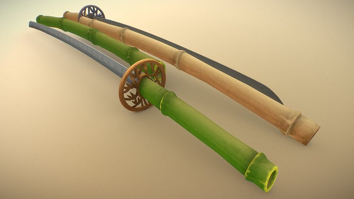 Stylized Katana 3D Model