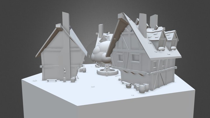 Quest of Kings -LowPoly- House 2 3D Model