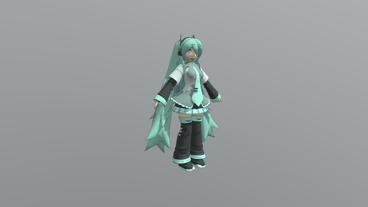 Stylized Miku 3D Model