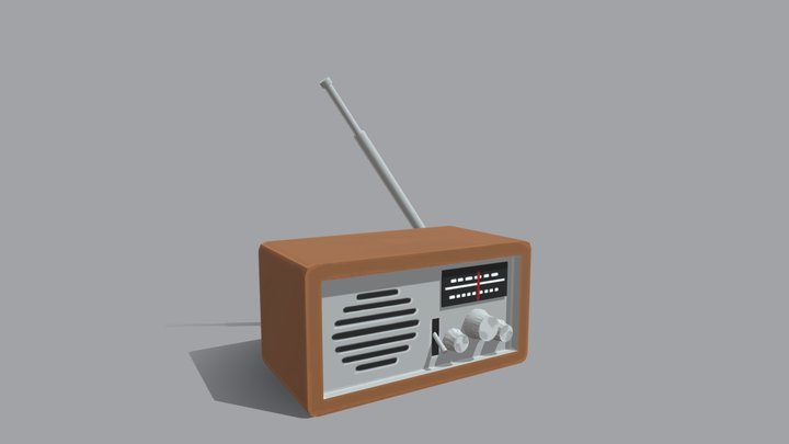 Low-Poly Radio 3D Model
