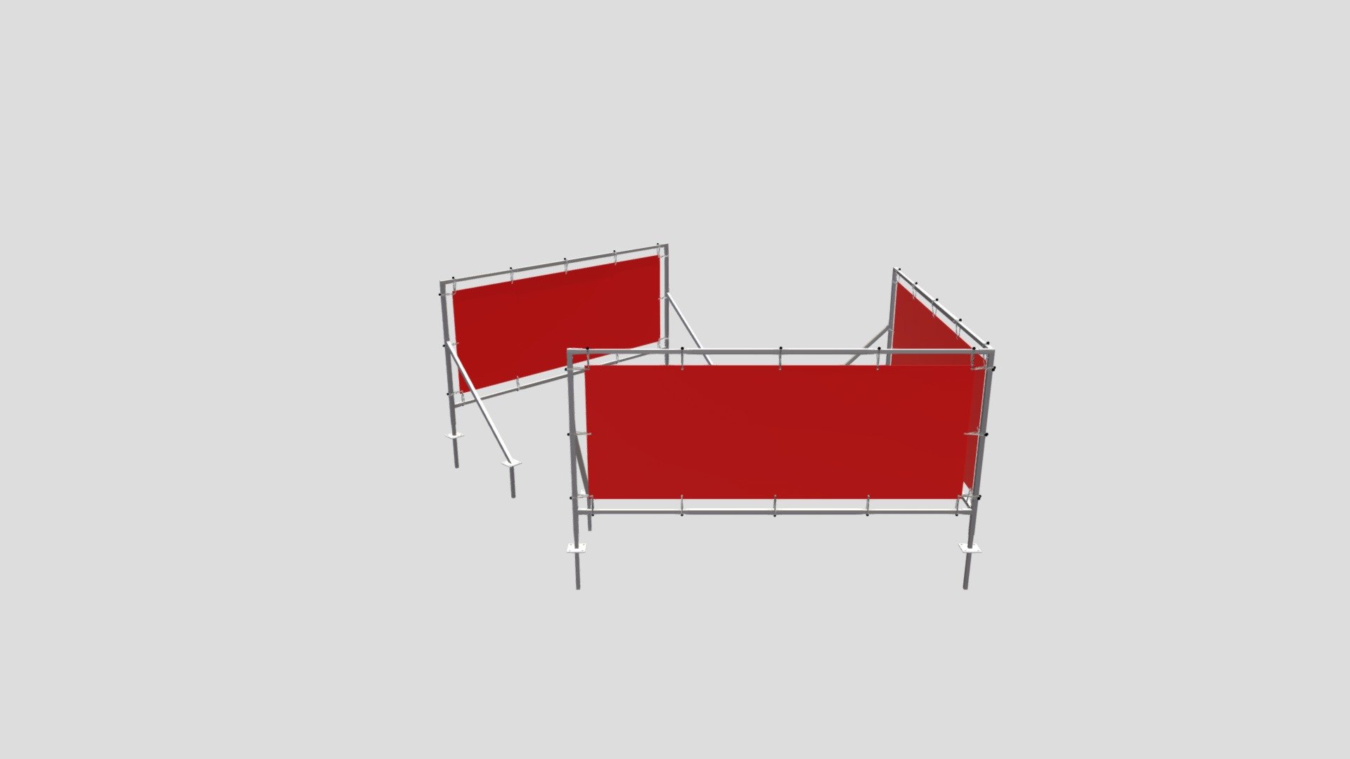 Modulært bannerstativ — Sketchfab embed 3D viewer